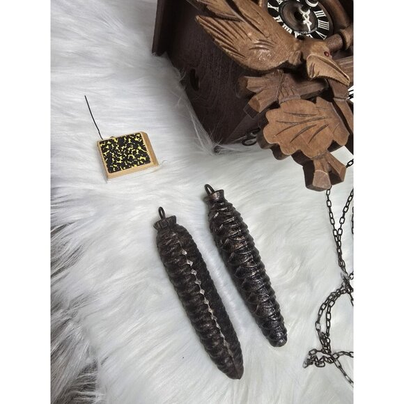 Cuckoo Clock German Black Coehler Forest made Vintage- NOT WORKING FOR PARTS - Picture 3 of 16